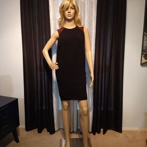 Kaufman Franco Jersey & Leather Dress
